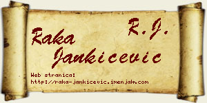Raka Jankićević vizit kartica